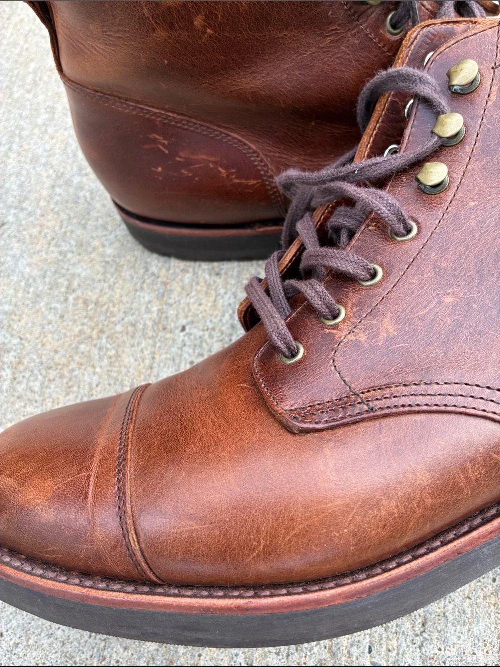 J. Crew Men's F 4446 Kenton Leather Cap toe boots